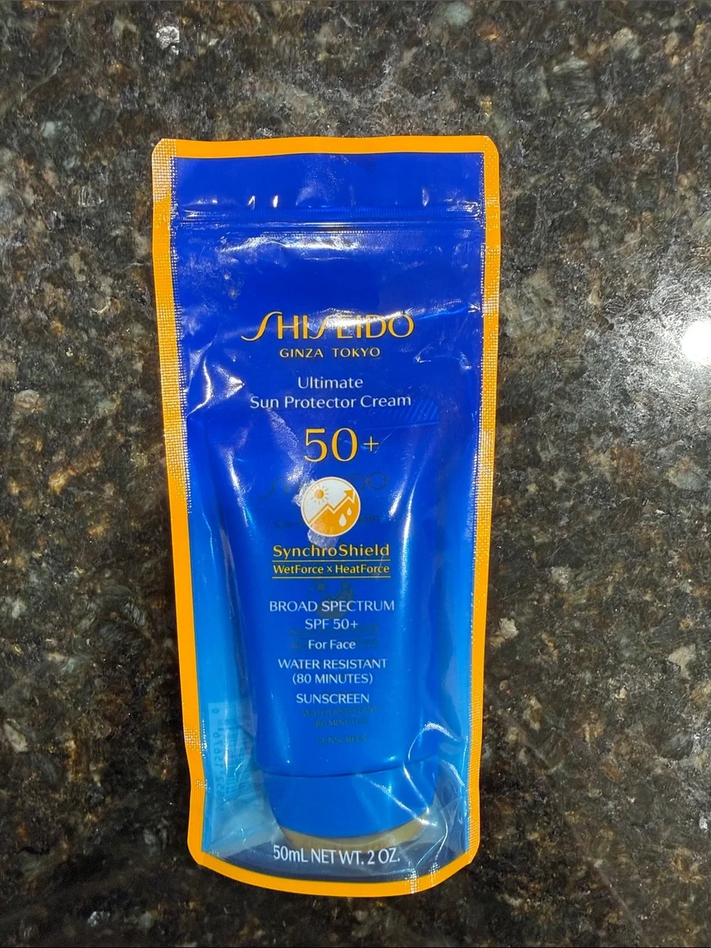 Shiseido Sun Protector Cream SPF 50+ - Blue & Orange
